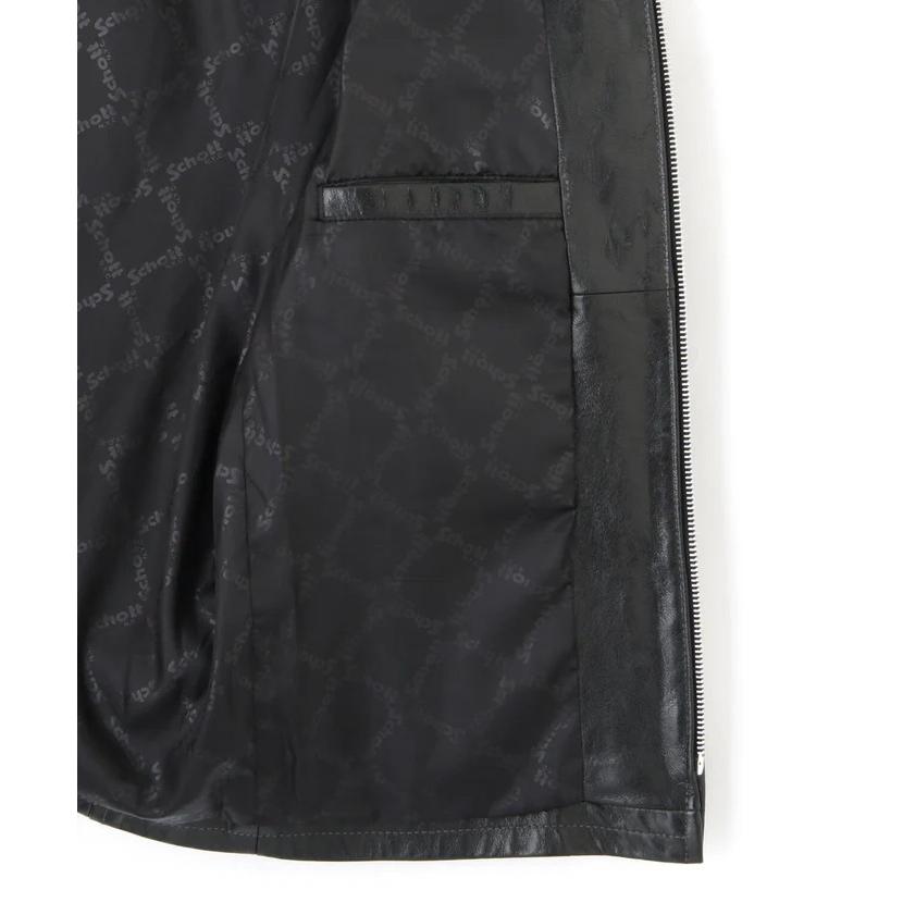 SALE！送料無料！Schott ショット PADDED SINGLE RIDERS パデット シングルライダース セミベジタブルタンニン鞣しゴートレザー 7825150003 ￥110,000の画像