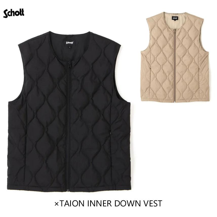 Schott タイオン ベスト Schott N.Y.C（ショット） 送料無料！Schott xTAION タイオン INNER
