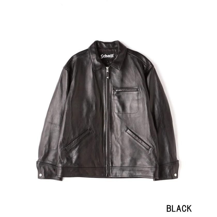 【美品】Schott トラッカージャケット（L黒3101022） Schott N.Y.C 【schott 神戸正規】Schott 羊革 LEATHER TRACKER