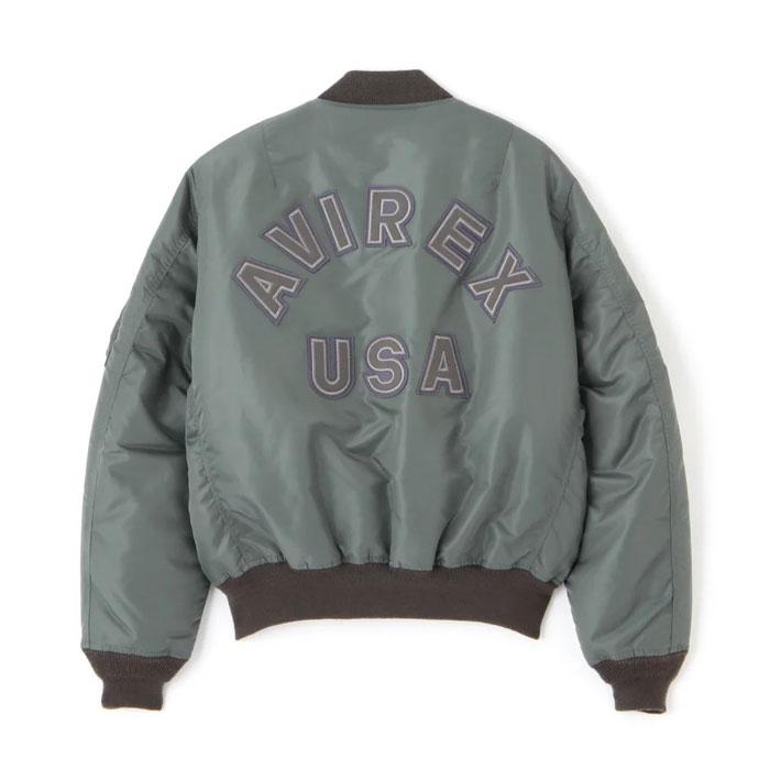 ✨USA製✨ (M) AVIREX 背面デカロゴ MA-1 シルバーグレー ✨USA製✨ (M) AVIREX 背面デカロゴ MA-1 シルバーグレー 50th