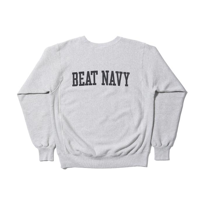 NEW！送料無料！BUZZ RICKSON’S バズリクソンズ HORIZONTAL KNITTING SWEAT SHIRT “GO ARMY BEAT NAVY” BR69070 クルーネックスウェット｜passage-store｜02