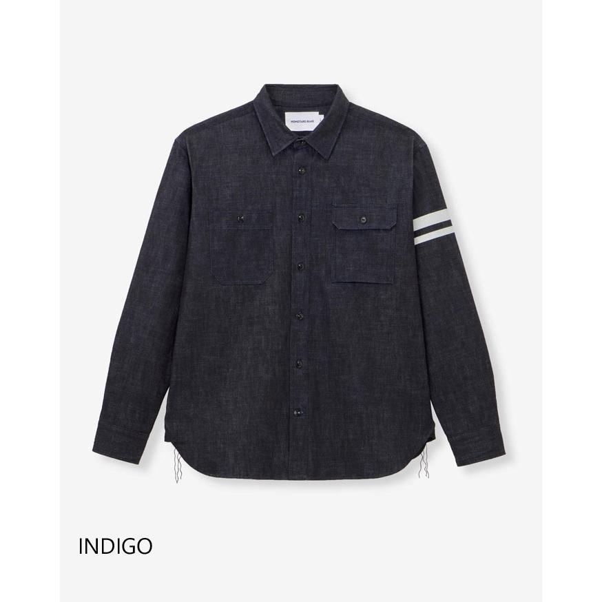 送料無料！MOMOTARO JEANS 桃太郎ジーンズ TRIPLE STITCH L/S DENIM SHIRT(TWO STRIPES) トリプルステッチ 長袖デニムシャツ MMLS3001 ￥27,500の画像