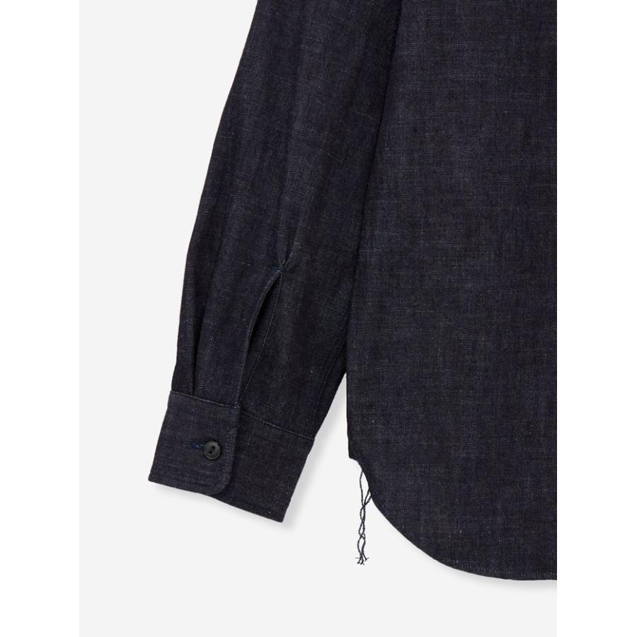 送料無料！MOMOTARO JEANS 桃太郎ジーンズ TRIPLE STITCH L/S DENIM SHIRT(TWO STRIPES) トリプルステッチ 長袖デニムシャツ MMLS3001 ￥27,500の画像