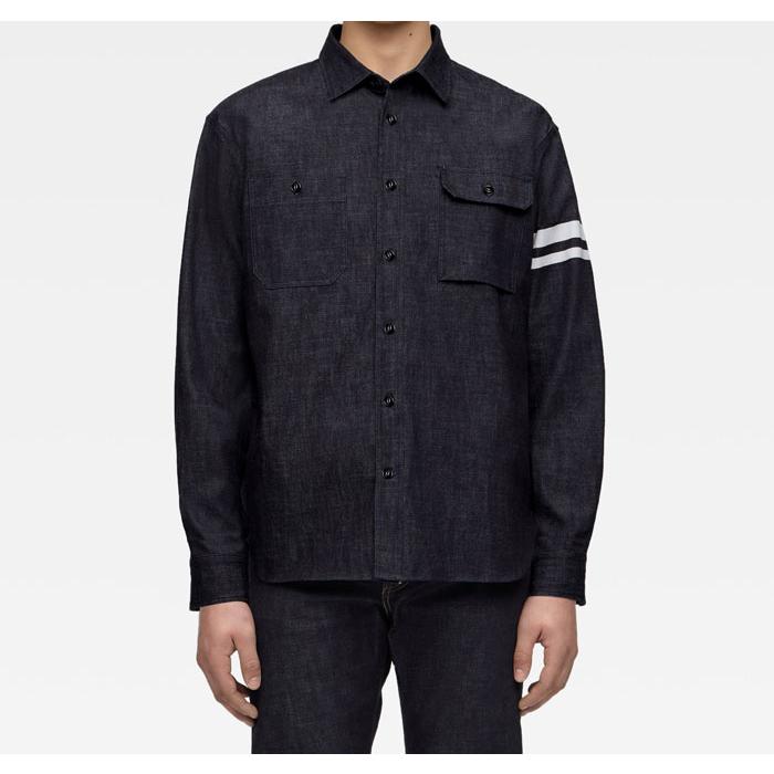 送料無料！MOMOTARO JEANS 桃太郎ジーンズ TRIPLE STITCH L/S DENIM SHIRT(TWO STRIPES) トリプルステッチ 長袖デニムシャツ MMLS3001 ￥27,500の画像