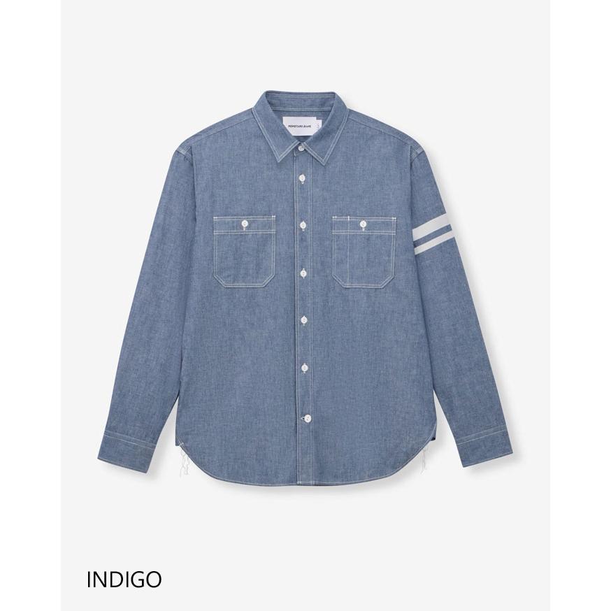 【美品】桃太郎トリプルステッチ L/S ジャカード シャツ - サイズM￼ 桃太郎ジーンズ（MOMOTARO JEANS） 送料無料！MOMOTARO JEANS TRIPLE
