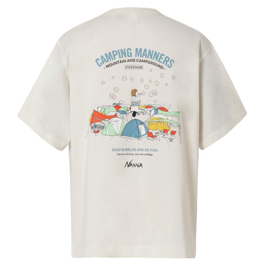 送料無料！NANGA ナンガ ECO HYBRID CAMPING MANNERS SOAP BUBBLES TEE エコハイブリッド キャンピングマナーズ ソープバブルズT NW2411-1G801 ￥6,600｜passage-store｜12