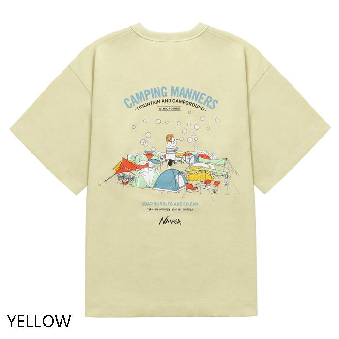 送料無料！NANGA ナンガ ECO HYBRID CAMPING MANNERS SOAP BUBBLES TEE エコハイブリッド キャンピングマナーズ ソープバブルズT NW2411-1G801 ￥6,600｜passage-store｜04