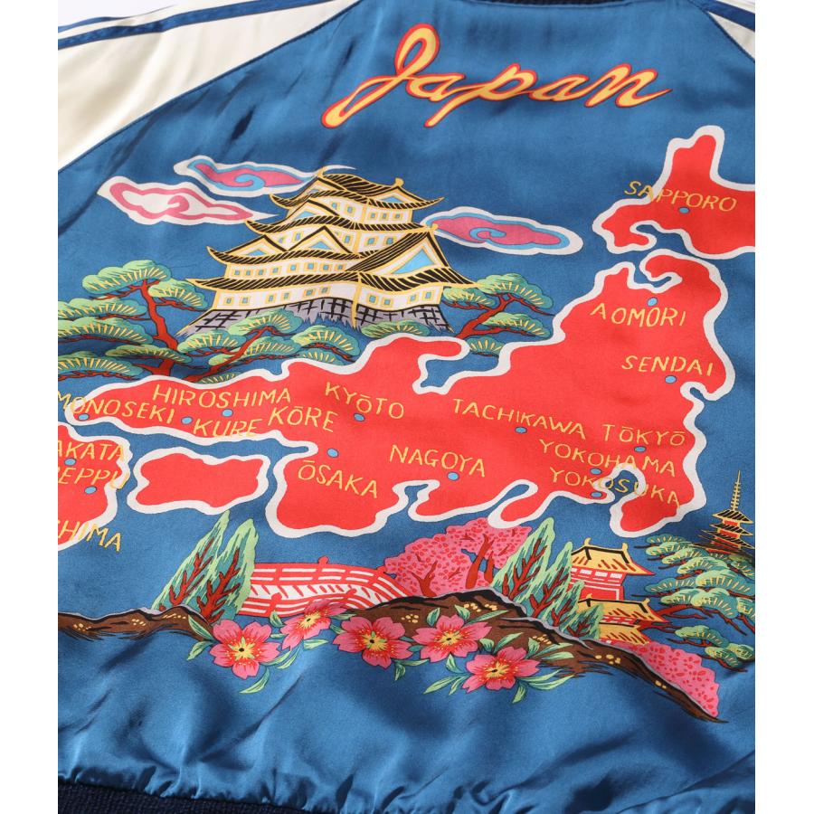 SALE！テーラー東洋Early 1950s Style Acetate Souvenir Jacket KOSHO & CO. Special Edition スカジャン DUELLING DRAGINS×JAPAN MAP TT15531￥96,800の画像