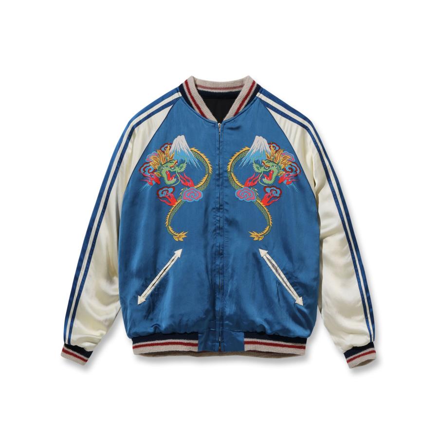 SALE！テーラー東洋Early 1950s Style Acetate Souvenir Jacket KOSHO & CO. Special Edition スカジャン DUELLING DRAGINS×JAPAN MAP TT15531￥96,800の画像