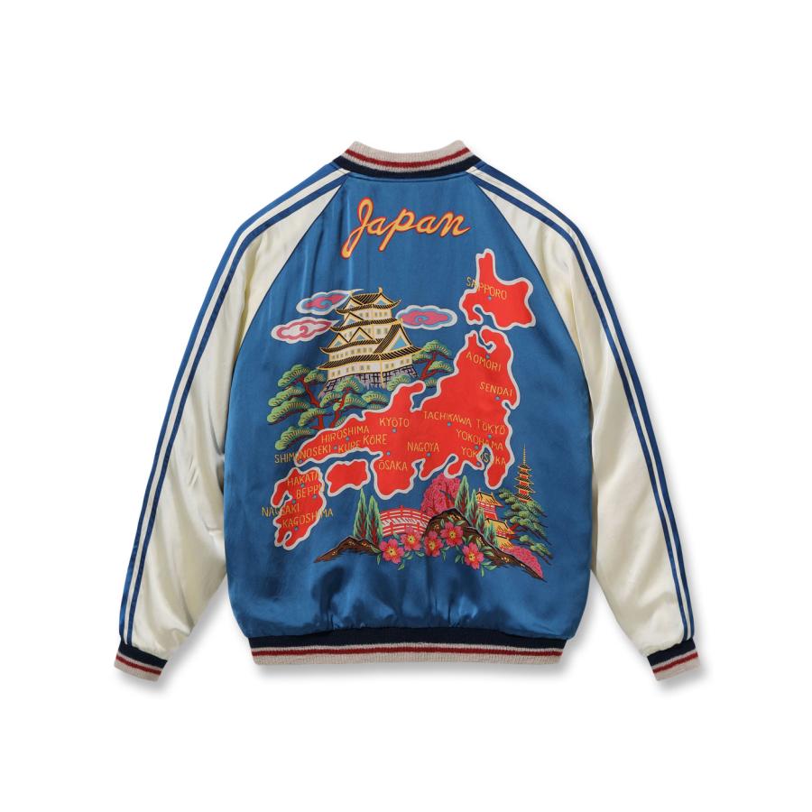 SALE！テーラー東洋Early 1950s Style Acetate Souvenir Jacket KOSHO & CO. Special Edition スカジャン DUELLING DRAGINS×JAPAN MAP TT15531￥96,800の画像