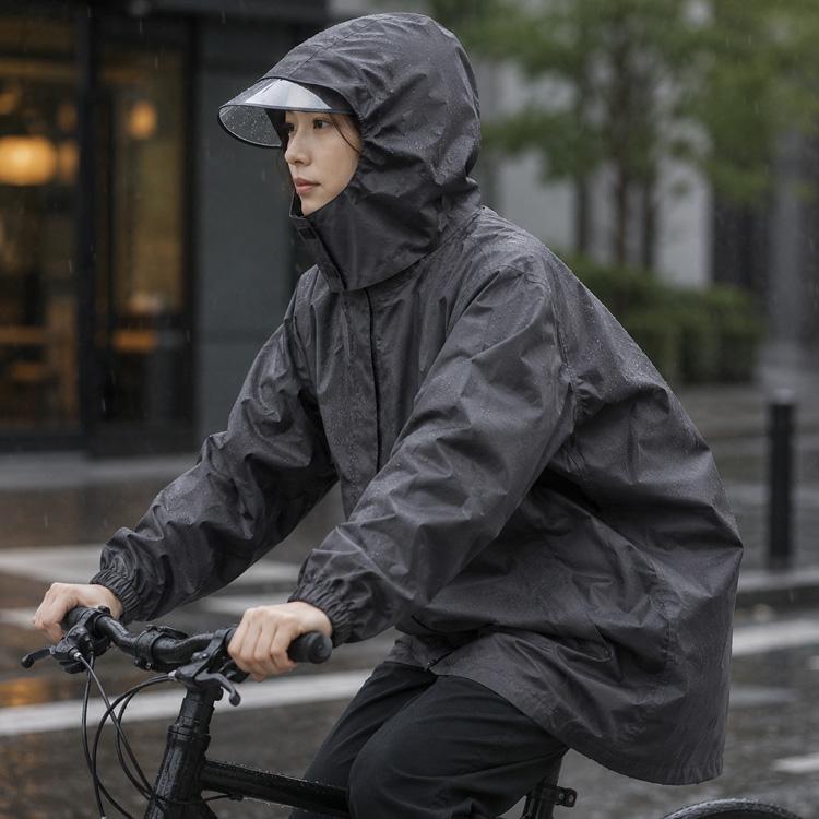 リュック対応 自転車用 レインコート ピラルク 回転フード 7590