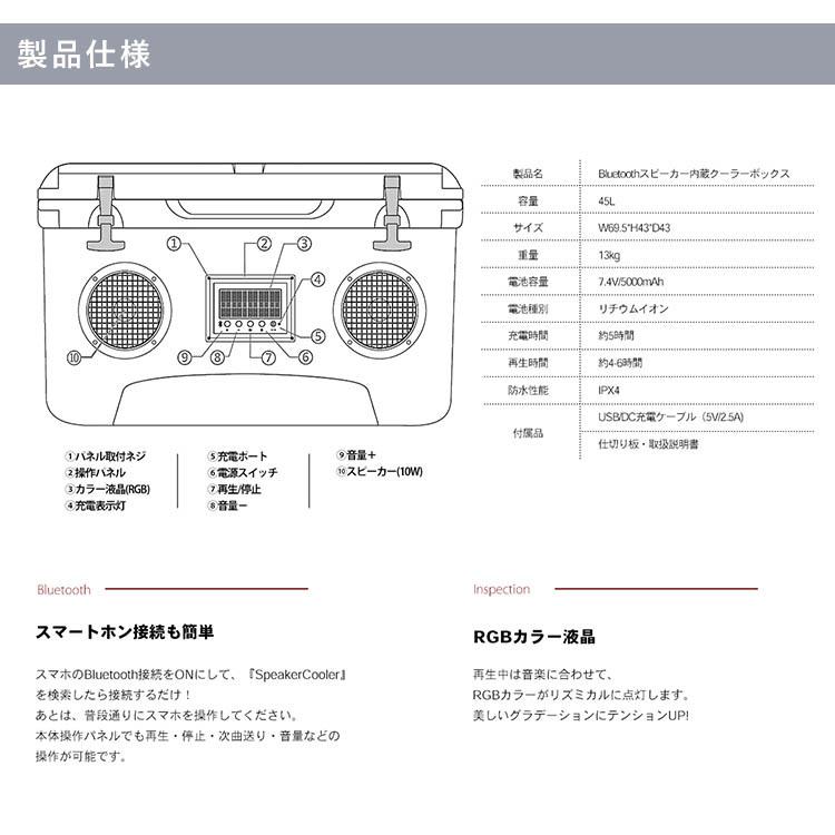 3大特典付 SUNGA BLUETOOTH スピーカー クーラーボックス 45L