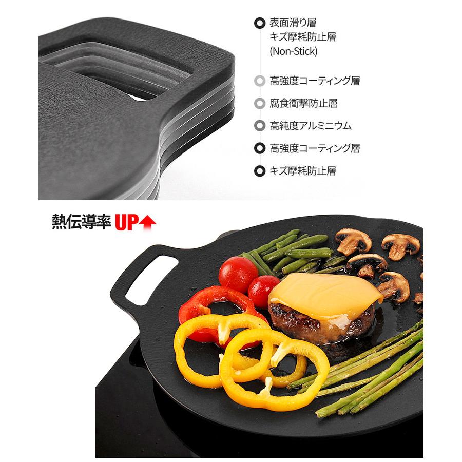 洗剤塗布スポンジ付 マルチグリドルパン 29cm レシピブック付き 直火
