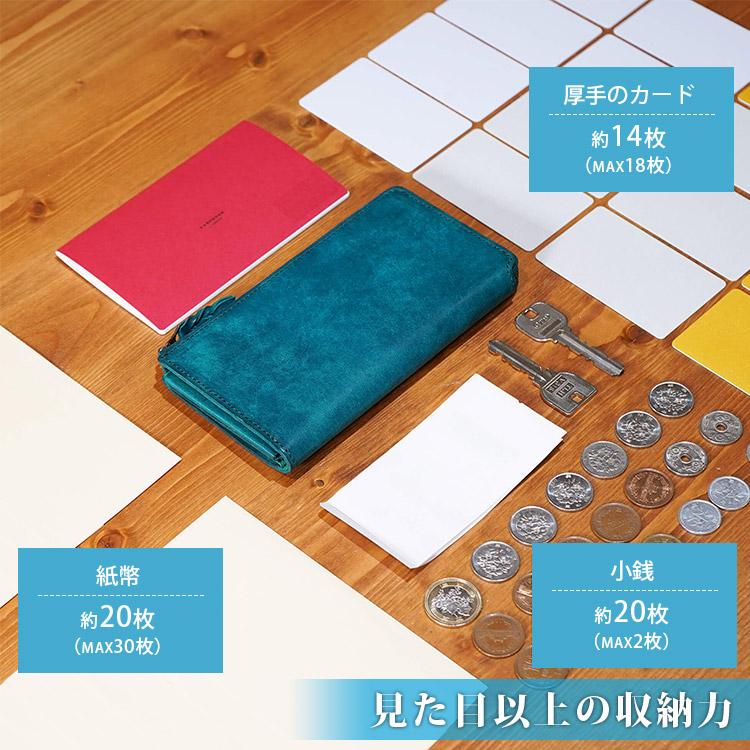 STUDIUM 1秒財布 長財布 本革 日本製  メンズ レディース ロングウォレット コンパクト 薄い 噛まない イタリアンレザーの画像