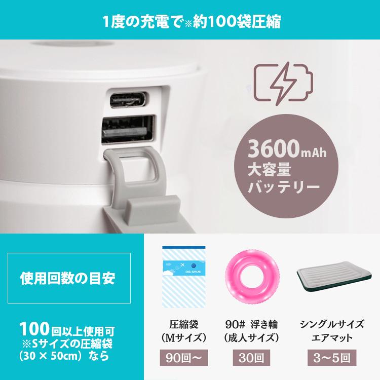 真空衣類圧縮袋 収納袋 トラベルセット（本体+圧縮袋SML各2枚）DR.SAVE