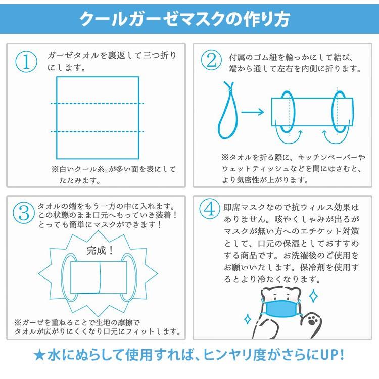マスク 選べる3枚セット クール2重ガーゼ夏マスク 無地 接触冷感 日本