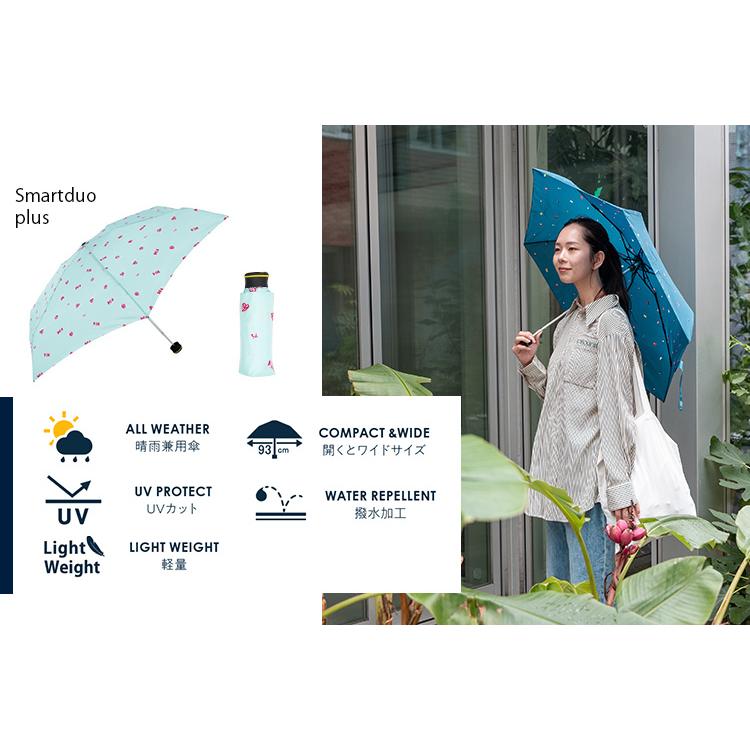 HUS. スマートデュオ プラス 折りたたみ傘 晴雨兼用 Smartduo plus