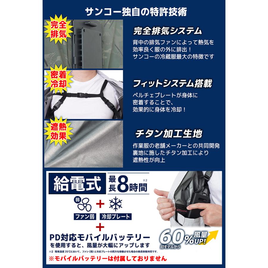 THANKO サンコー 圧倒的に冷える 冷蔵服4 THANKO TKCV25 冷蔵服