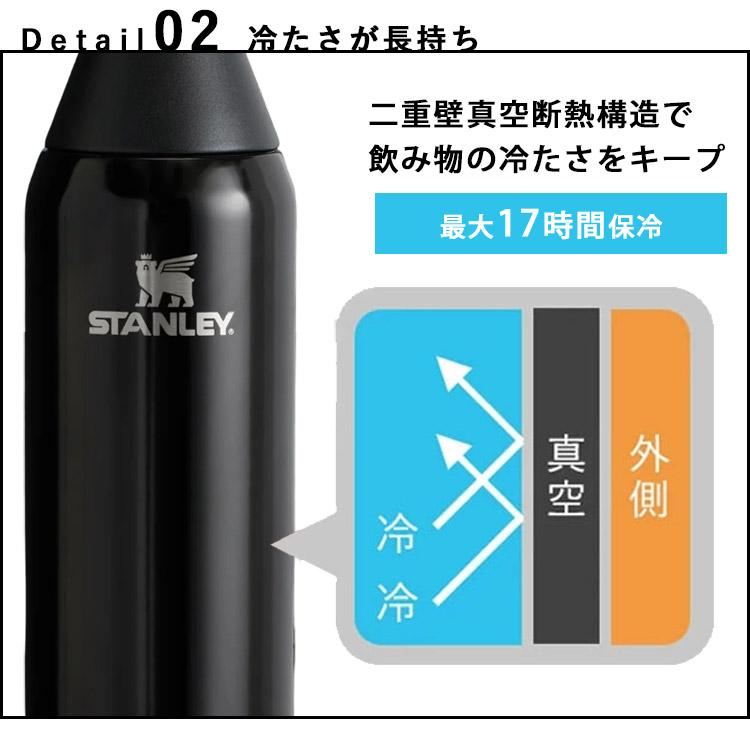 STANLEY スタンレー スリムボトル 20ozブラック STANLEY（スタンレー） オールデイスリムボトル 保冷 水筒 オフィス