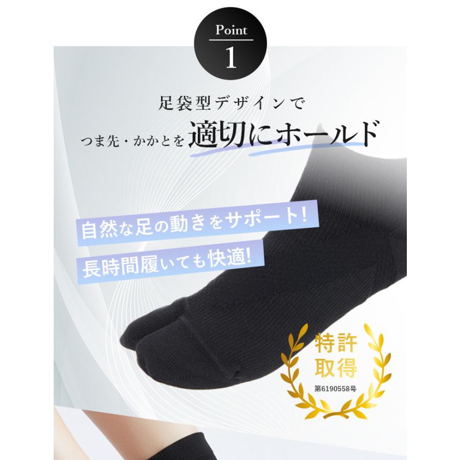 さとう式リンパケア アンクルソックス タビ型 さとう式 佐藤式 足袋型