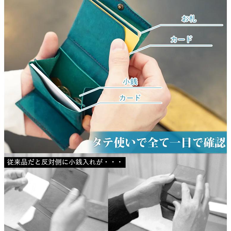 STUDIUM timik 本革極小三つ折り財布 ティミック 本革 日本製