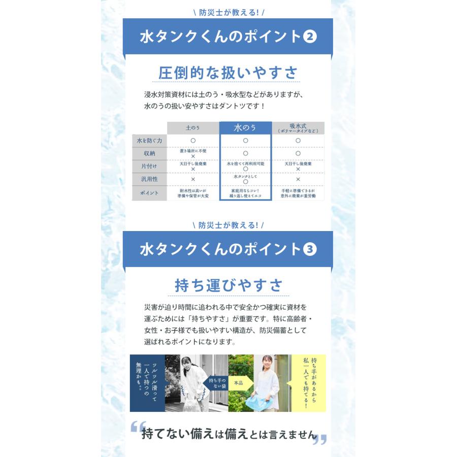 水タンクくん 5枚入り×3セット 防災グッズ 水タンク 防災用 給水袋 給水タンク 折りたたみ式 ウォーターバッグ 断水対策 飲料水 保存袋_7