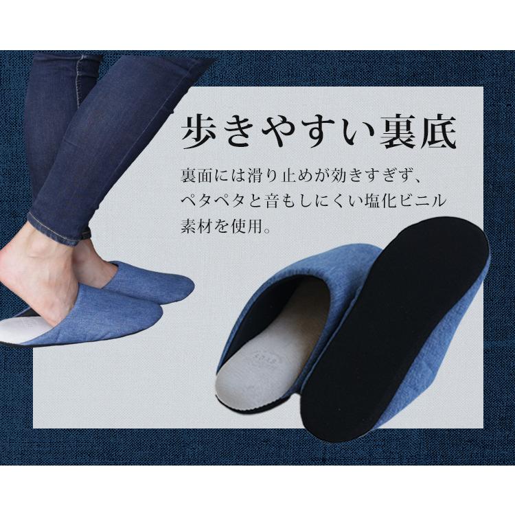 SOAS 児島デニム 低反発ルームシューズ デニム ナチュラル スリッパ