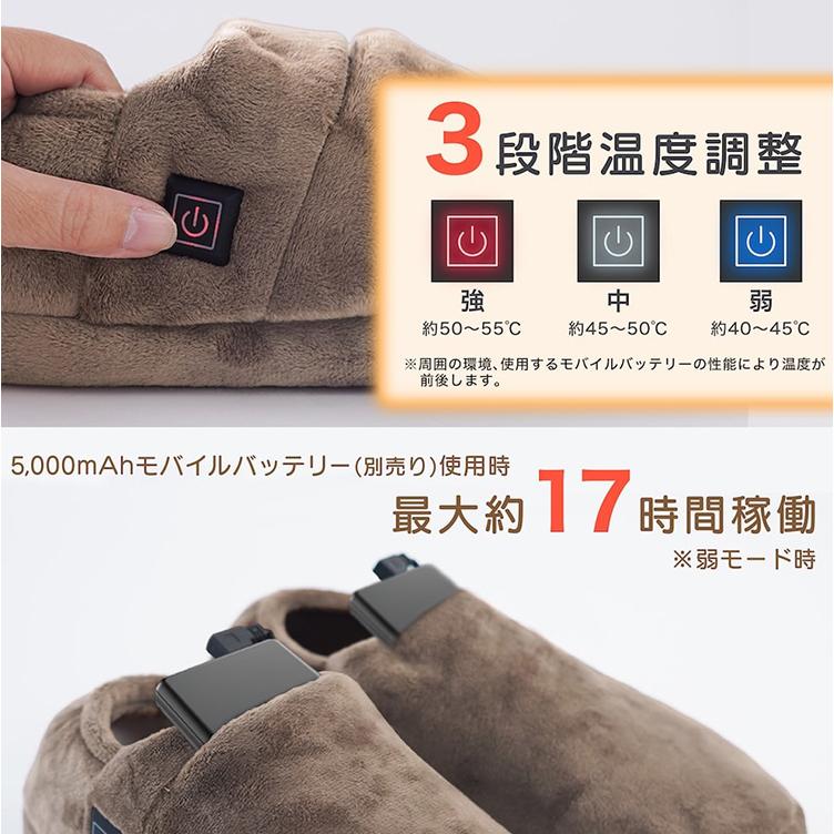12/2 ZIPで紹介 サンコー どこでも床暖スリッパ 25〜30cm 電気スリッパ