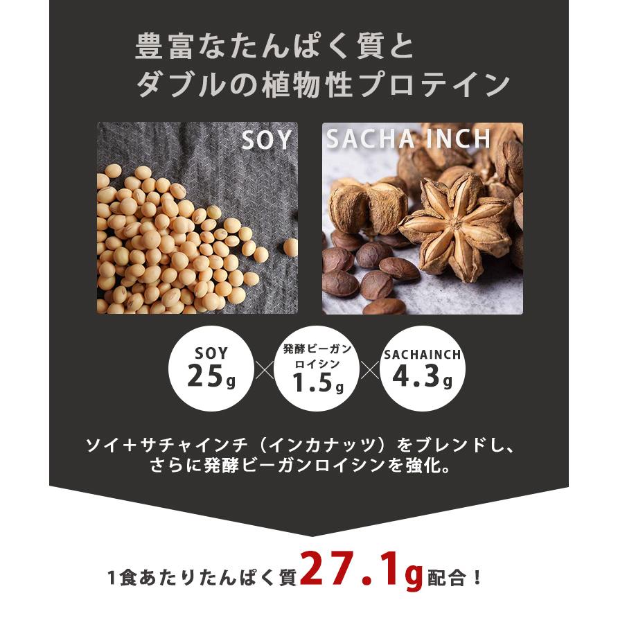 W特典付 2個セット 植物性プロテイン HALEO VEGA ハレオ ベガ ソイ サチャインチ soy protein ヴィーガン プレミアム栄養食 厳選 自然素材 チョコバナナ (DM)の画像