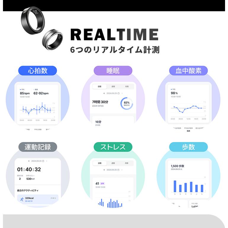 b.ring G1 スマートリング ステンレススチール 充電スタンドセット ブリング スマートリング 指輪 G1 ステンレス 7-11号 健康管理 睡眠 運動 心拍数 計測の画像