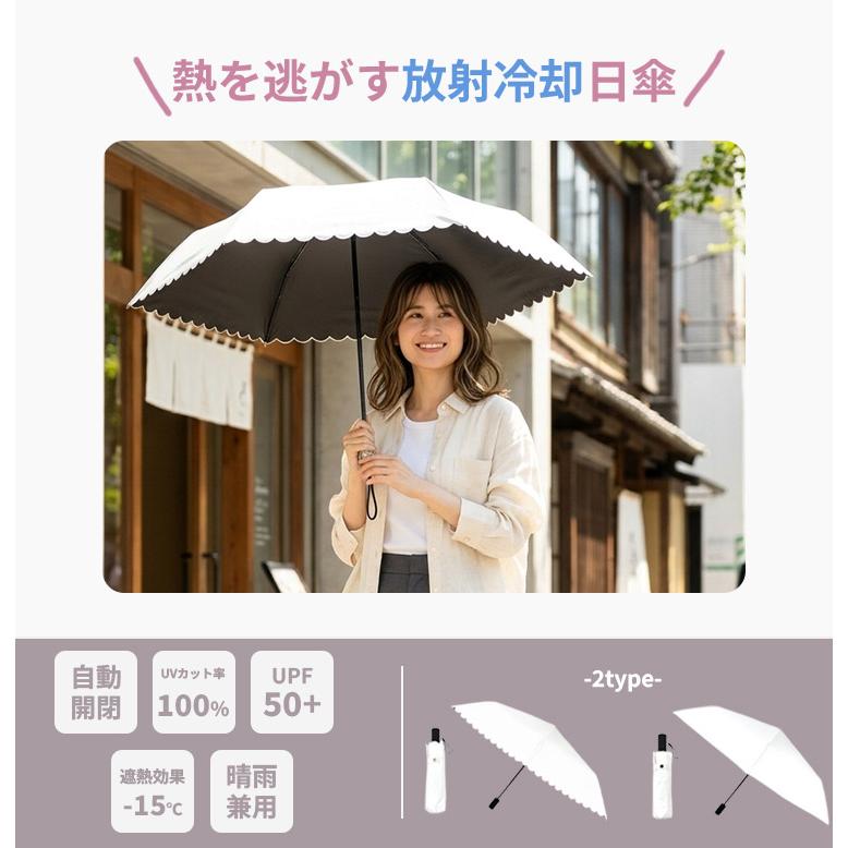 pink trick（ピンクトリック） 放射冷却 ミニ 自動開閉 傘 日傘 晴雨