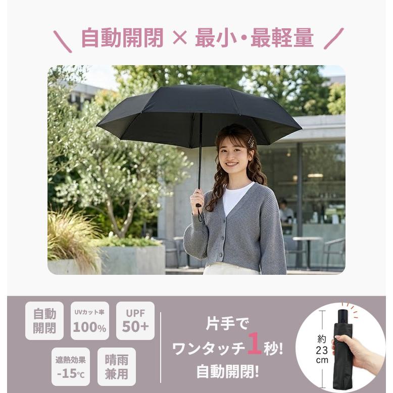 ピンクトリック 折りたたみ傘 ミニミニ自動開閉傘 軽量 220g ミニ