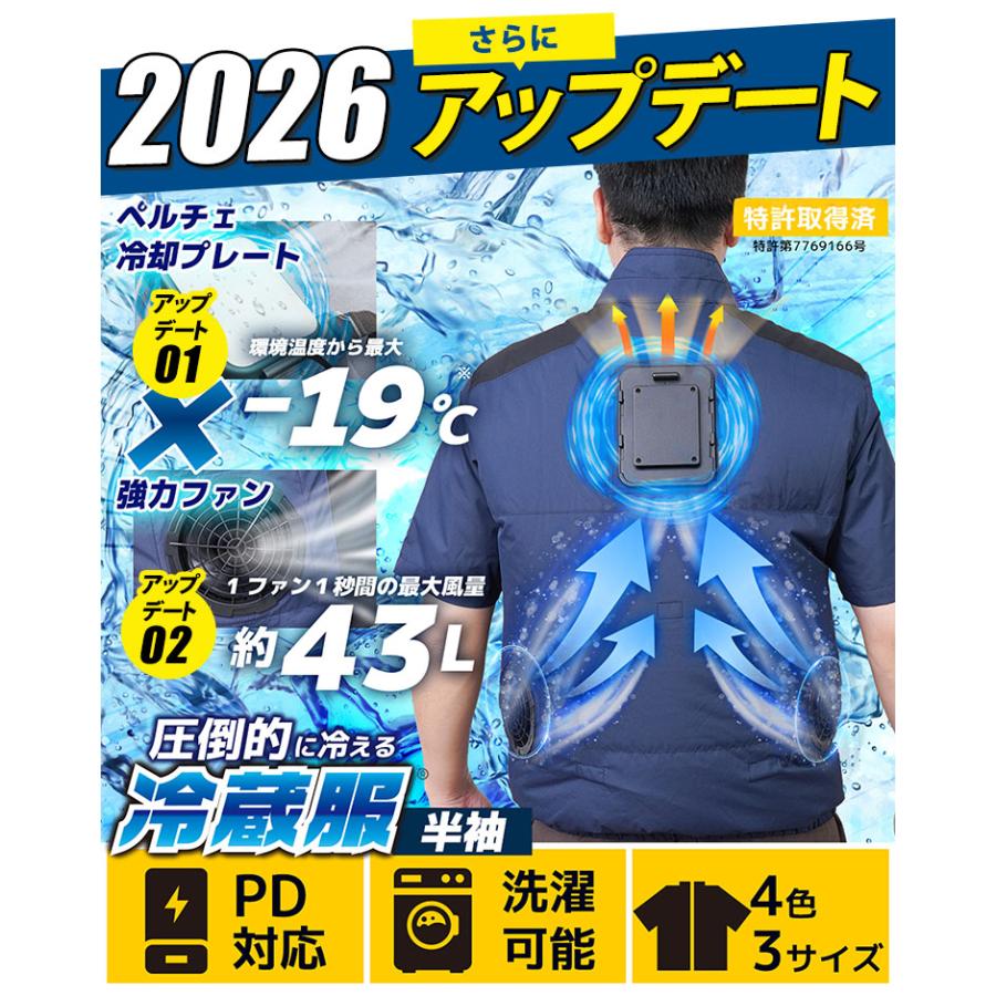 THANKO 特典付 2026 サンコー 圧倒的に冷える冷蔵服 半袖 冷蔵服 2026
