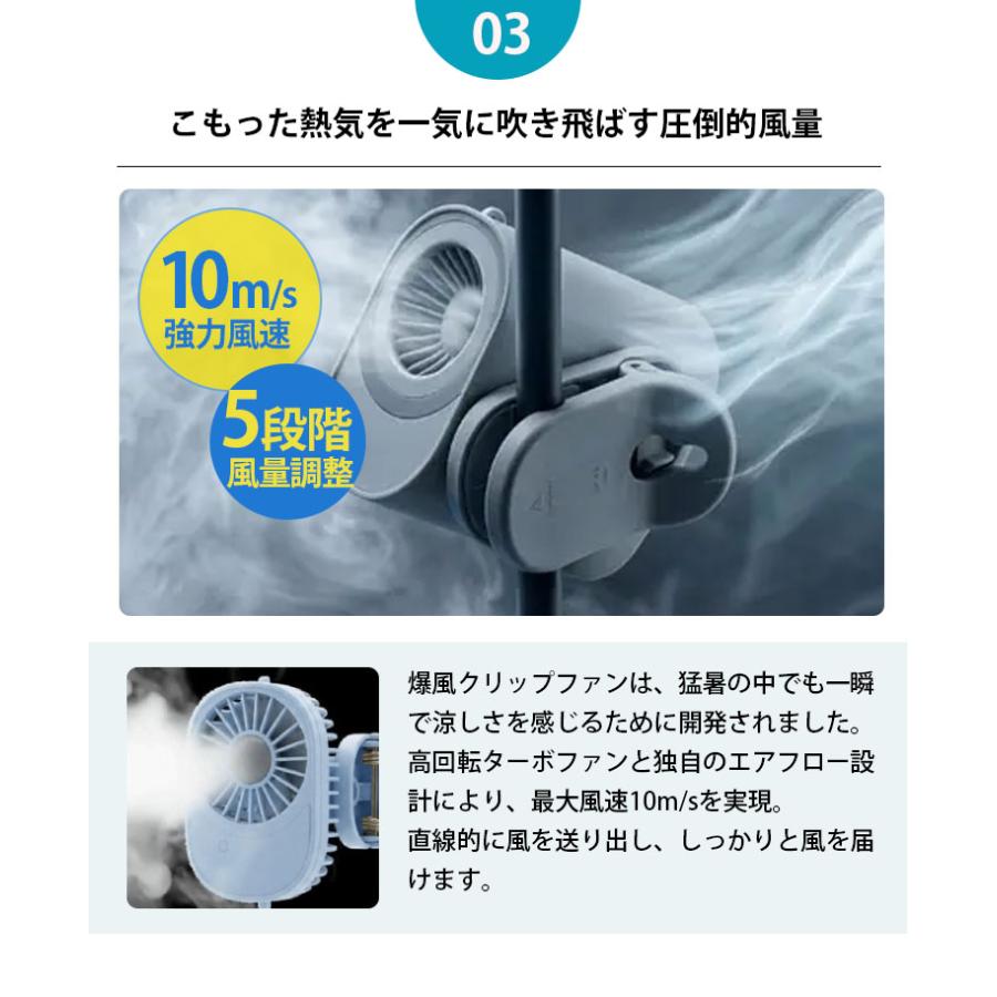 バッテリーセット RELICIA 爆風クリップファン モバイルバッテリー