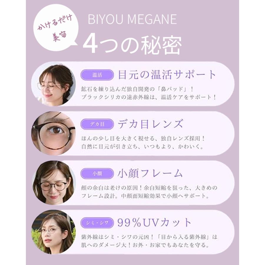 メガネ BIYOU MEGANE KIKU 美容眼鏡 UVカット アイウェア 遠赤外線