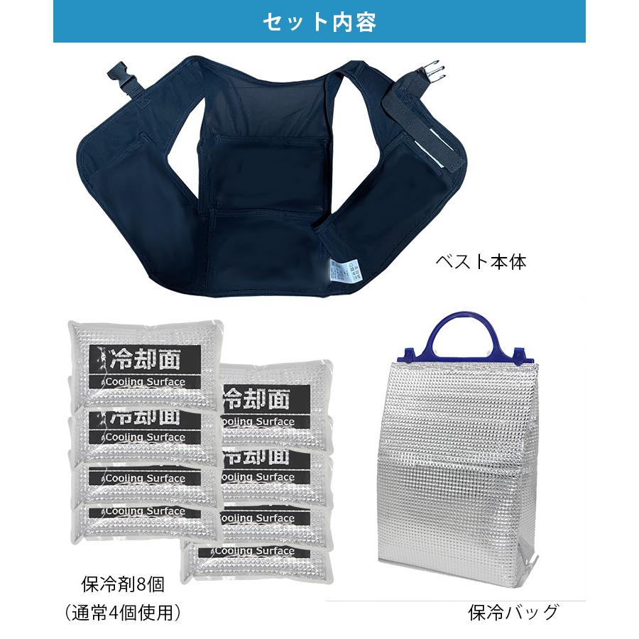 COOL VEST フリーサイズ 冷却パック付き　クールベスト　熱中症対策 ATT クールベスト フリーサイズ ブラック 保冷剤8個付き SDーCV1 COOL