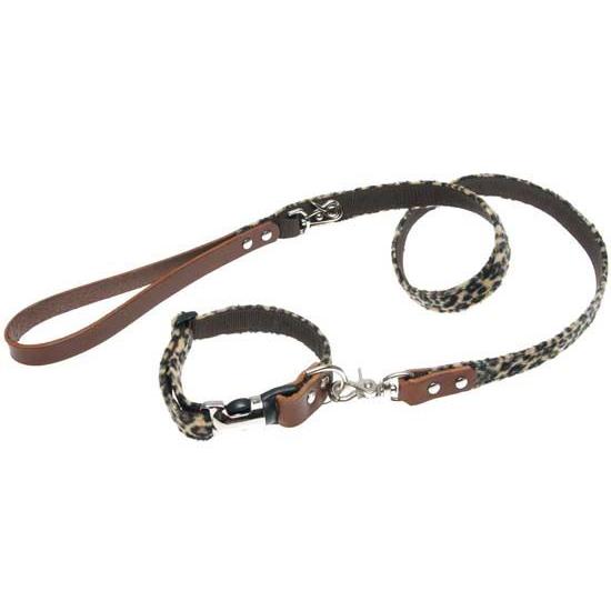 DOGSフェイクファー・アニマル柄リード&カラー（中?大型犬用） | 