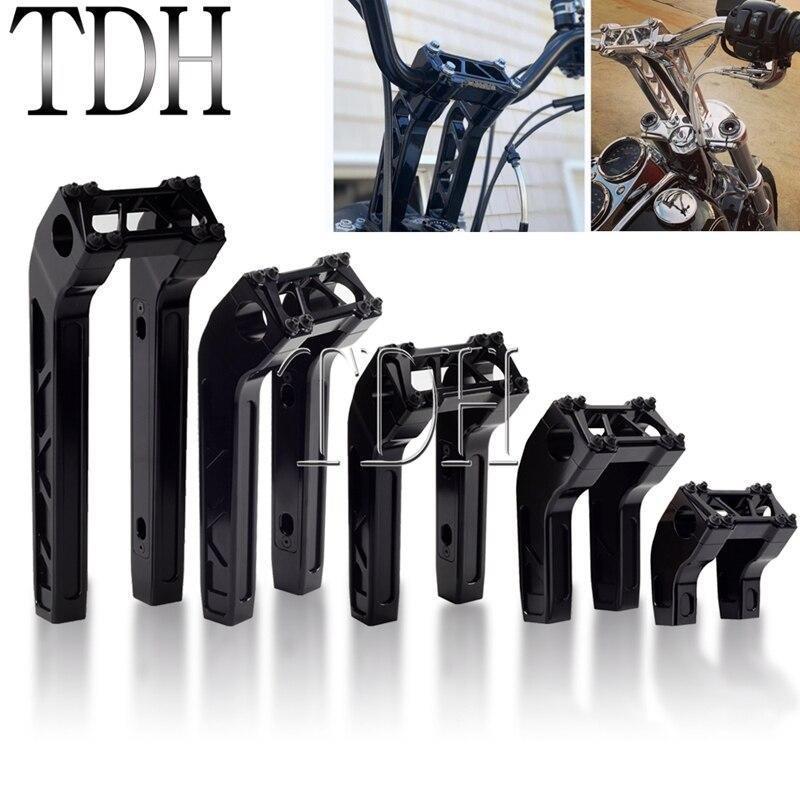 4" 14" Club Thug Style Pullback Handlebar Riser Kit For Harley