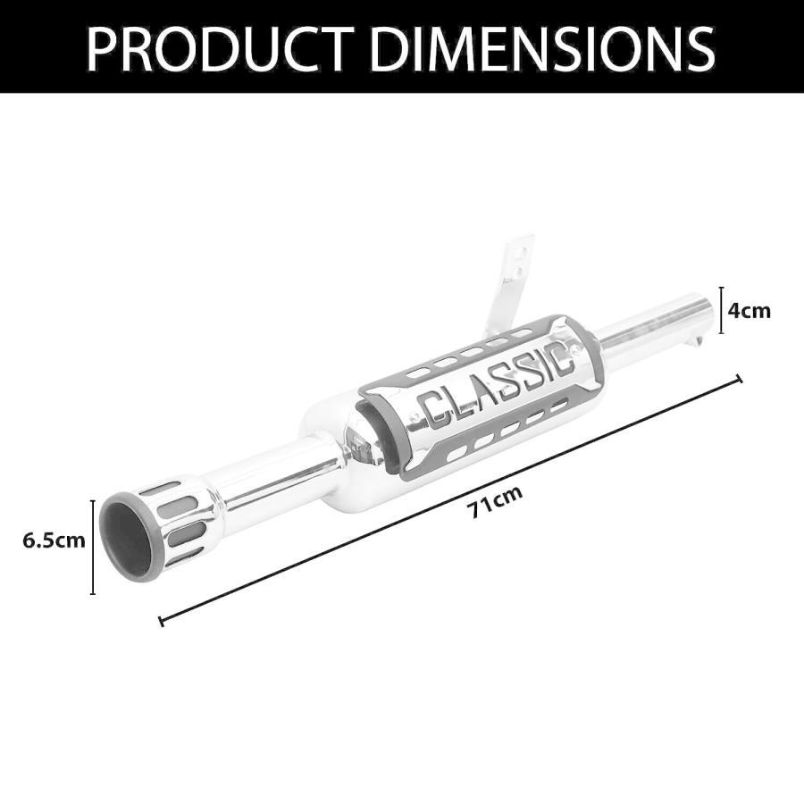K-インドリ排気サイレンサー ロイヤルエンフィールドクラシックバイク350/ 500c用 