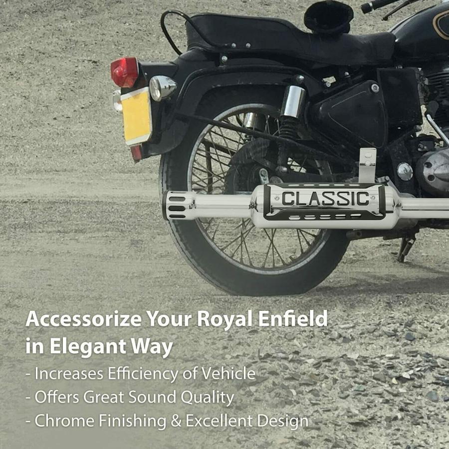 K-インドリ排気サイレンサー ロイヤルエンフィールドクラシックバイク350/ 500c用 