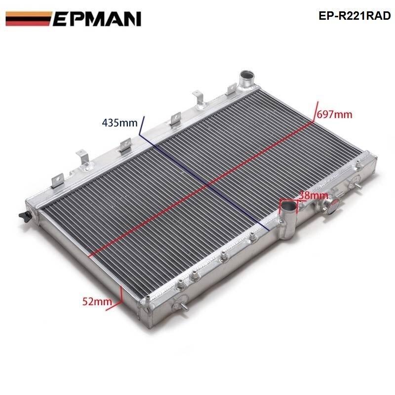 スバルインプレッサwrxgdb　gd8　mt用50mmアルミラジエーター,2列,02-07　EP-R221RAD　03　04　05　06