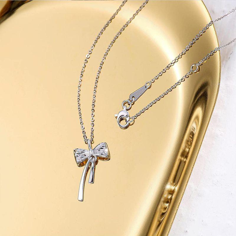 【超美品】 FANCIME プラチナ ネックレス レディース Pt950 リボン 結び 蝶々 リボン ペンダント 揺れる 輝き 誕生日 記念日 クリスマ 【QG7279904720】(26166円)