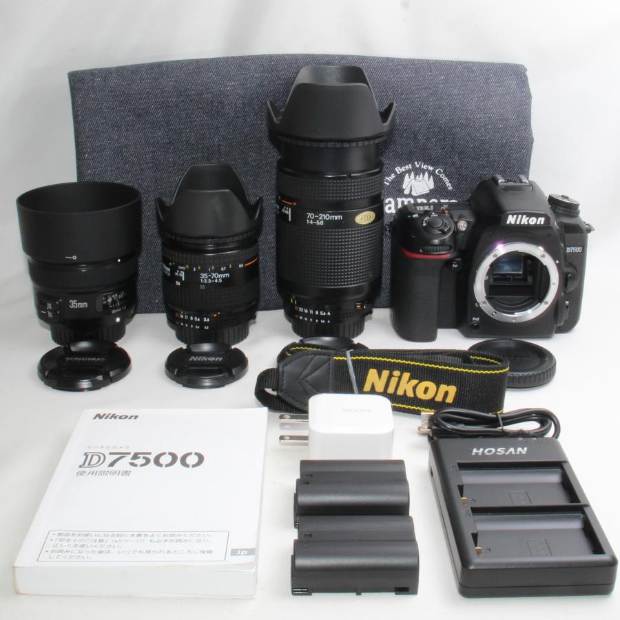ニコン Nikon D7500 トリプルレンズセット 美品 32GB 新品SDカード&予備バッテリー付き｜passion-free385｜02