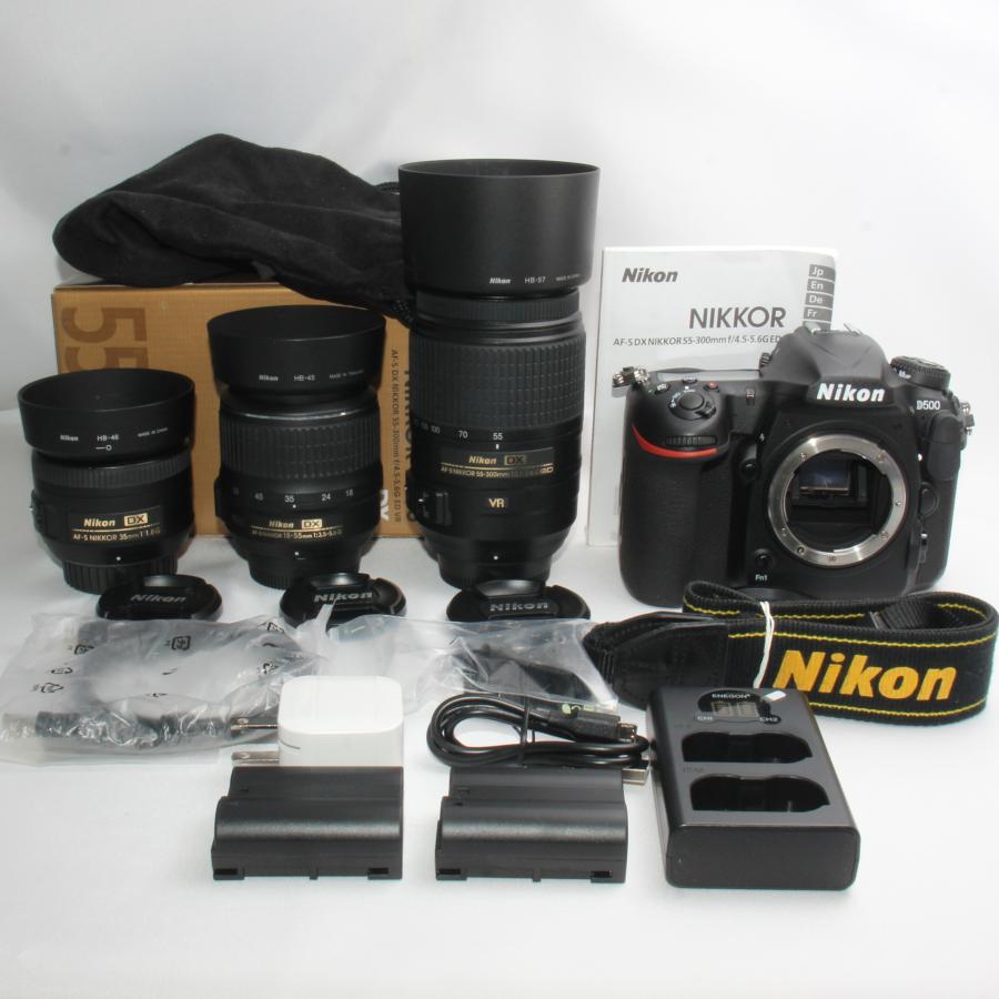 ❤️予備バッテリー付き❤️Nikon D500 超望遠 トリプルレンズセット❤️ ニコン（Nikon） Nikon D500 超望遠 トリプルレンズセット 当店限定