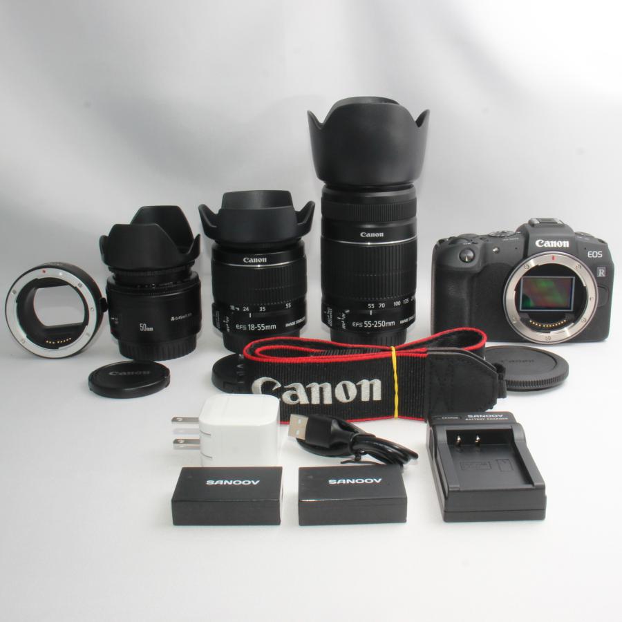❤️Canon EOS RP❤️１本で近遠対応対応万能レンズセット❤️ EOS キャノン Canon RP 手振れ補正ダブルズーム＋単焦点レンズ 当店