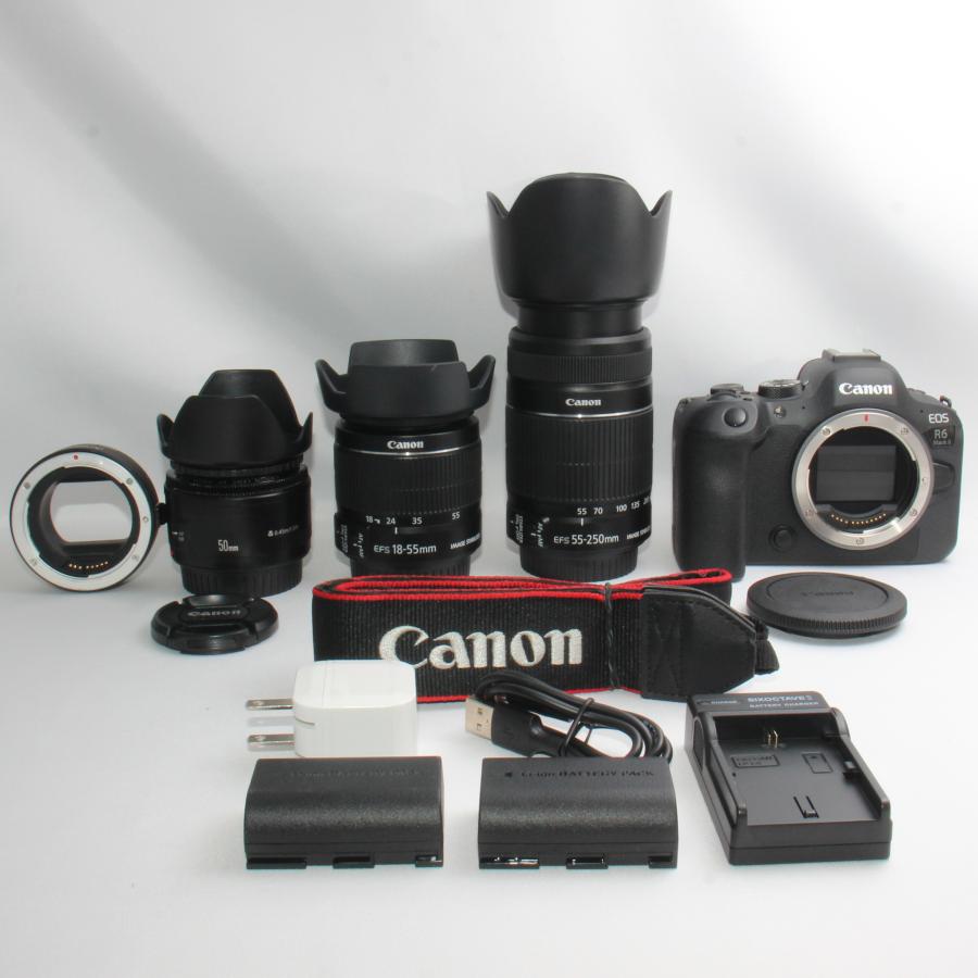 ✨予備バッテリー付き✨❤️Canon EOS R6 トリプルレンズセット❤️ EOS キャノン Canon R6 MARK II トリプルレンズセット 当店限定多数の