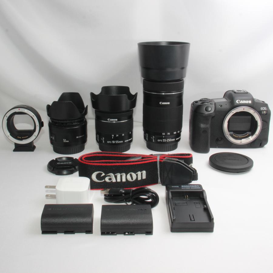 ❤️予備バッテリー付❤️Canon EOS R5 STMダブル＋単焦点セット❤️ キヤノン（Canon） キャノン Canon EOS R5 STMダブルズーム＋単焦点