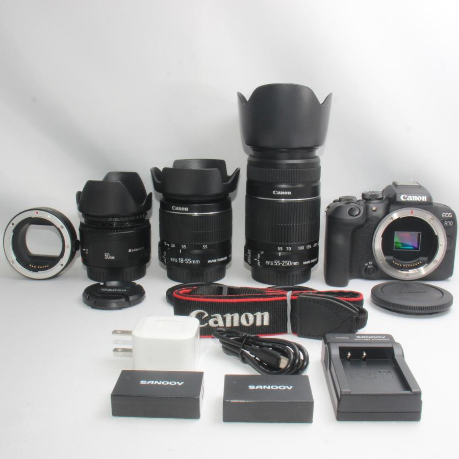 ⭐予備バッテリー付き⭐❤️Canon EOS R10 トリプルレンズセット❤️ EOS Rシステム キャノン Canon イオス R10 トリプルレンズセット 当店