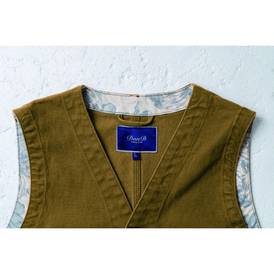 DANDY DAD ベスト 1472-06 メンズ レディース ワークベスト デニム風