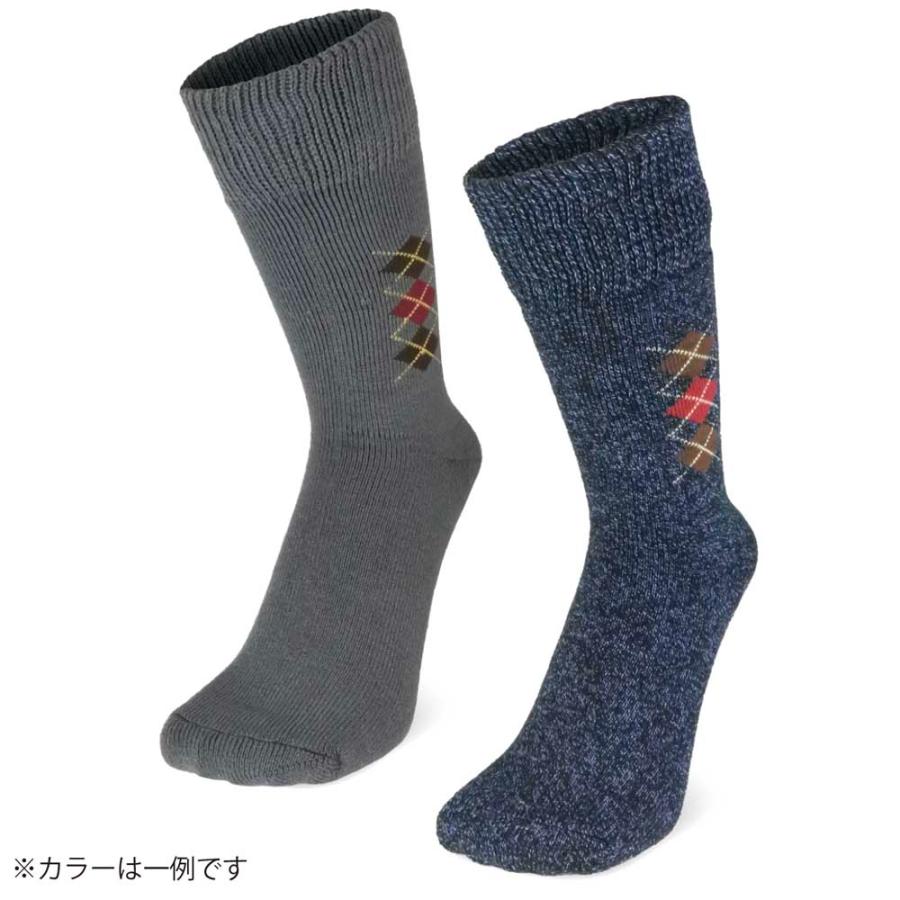 防寒靴下 アーガイル柄 先丸 2足組 寒い冬 快適 アクリル ナイロン 暖かい パイルソックス 保温性 二重口  送料無料！メール便 ＃1919 爆買 |  | 01
